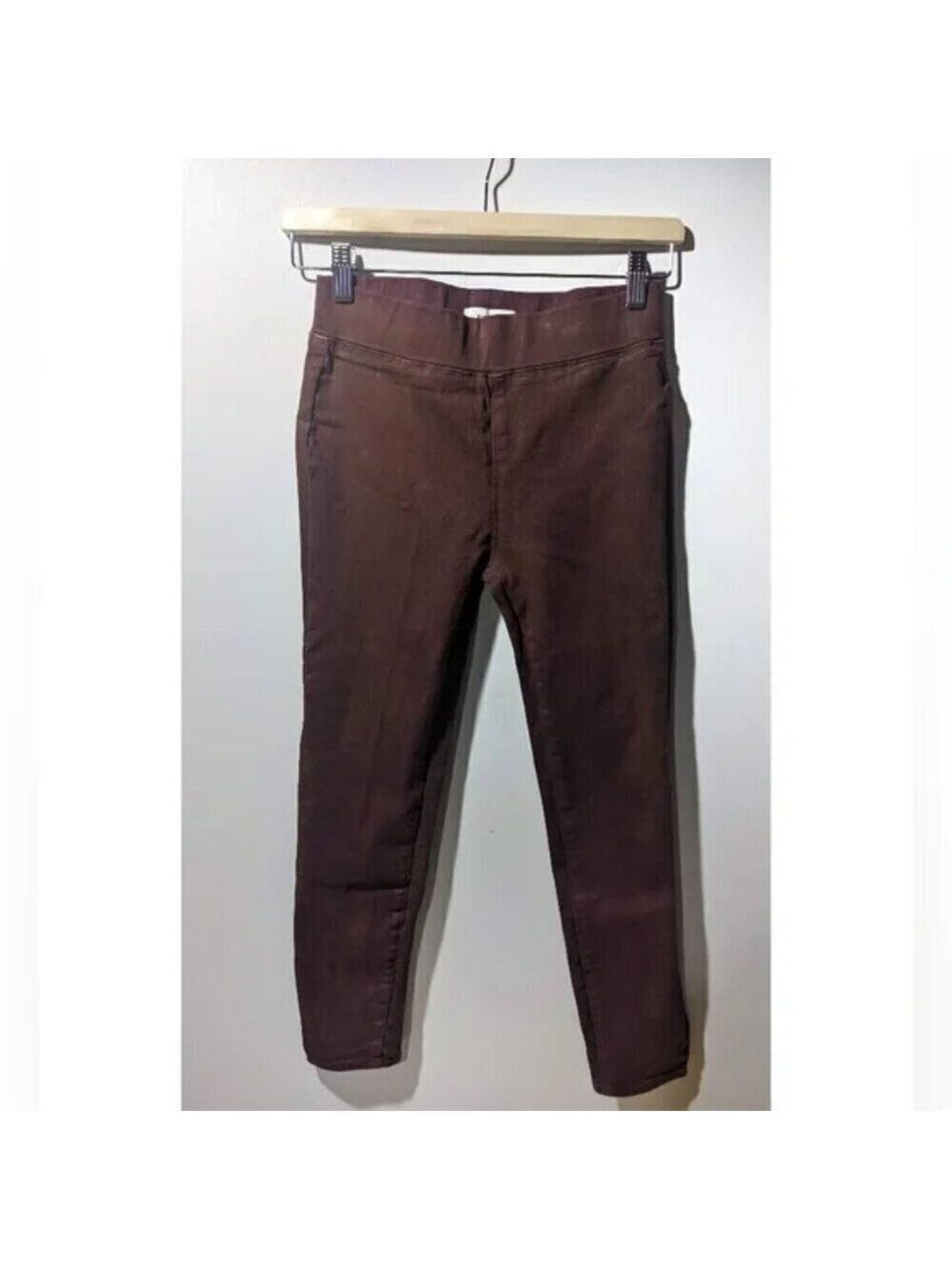 Pistola | Pull-on Skinny Jeans In Coated Black Cherry